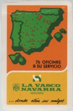 CALENDARIO FOURNIER LA VASCA NAVARRA AÑO 1981