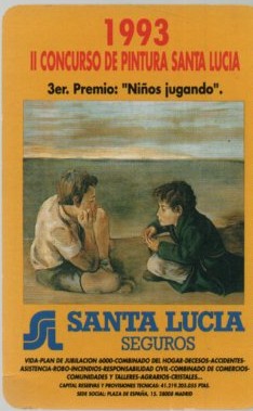 CALENDARIO FOURNIER SANTA LUCIA SEGUROS AÑO 1993