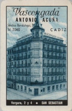 CALENDARIO FOURNIER VASCONGADA ACUÑA AÑO 1968