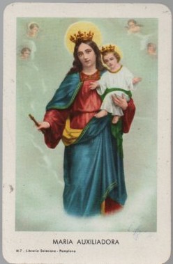 CALENDARIO FOURNIER MARIA AUXILIADORA AÑO 1961