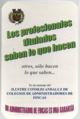 CALENDARIO COLEGIO ANDALUZ ADM FINCAS AÑO 2005