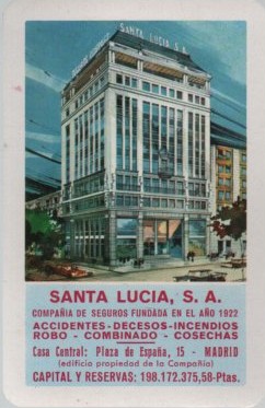 CALENDARIO FOURNIER SANTA LUCÍA S.A. AÑO 1969