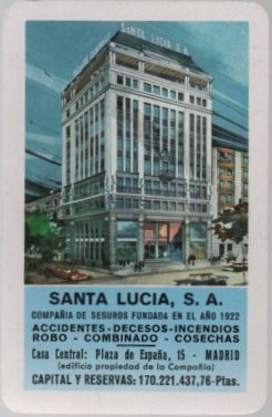 CALENDARIO FOURNIER SANTA LUCÍA S.A. AÑO 1969