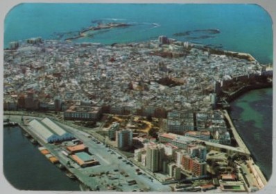 CALENDARIO CÁDIZ A VISTA DE PÁJARO AÑO 1986