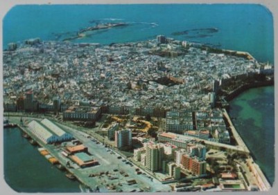 CALENDARIO CÁDIZ A VISTA DE PÁJARO AÑO 1990