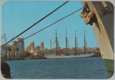 CALENDARIO CÁDIZ DESDE EL MUELLE AÑO 1980