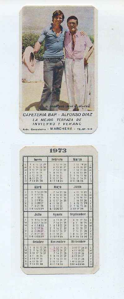 CALENDARIO DE BOLSILLO-1973-EL CORDOBES- PEPE MARC