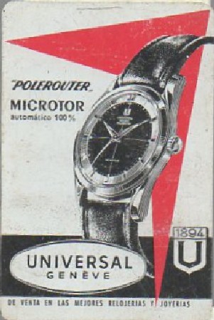 CALENDARIO RELOJERIA POLEROUTER MICROTOR AÑO 1964