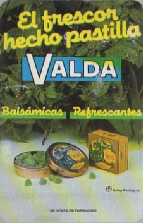 CALENDARIO CARAMELOS VALDA AÑO 1990