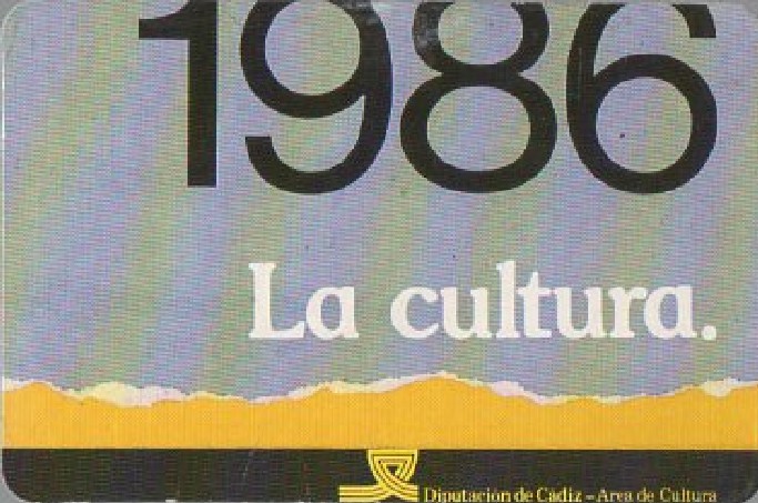 CALENDARIO DIPUTACIÓN DE CÁDIZ LA CULTURA AÑO 1986