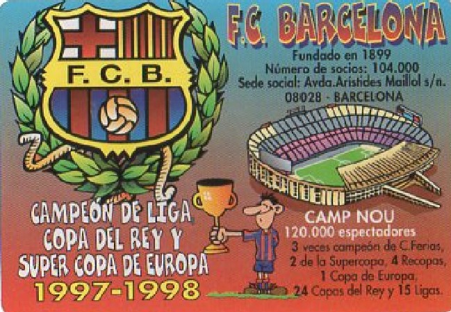 CALENDARIO BARCELONA FC AÑO 1999