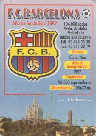 CALENDARIO BARCELONA FC AÑO 2002