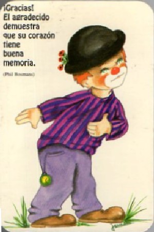 CALENDARIO PAYASO AÑO 1998