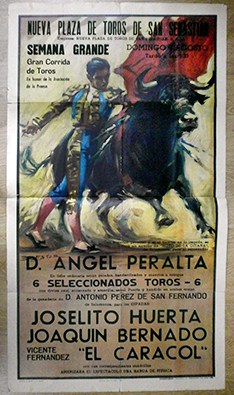 CARTEL DE TOROS NUEVA PLAZA DE TOROS DE SAN SEBASTIAN 1960