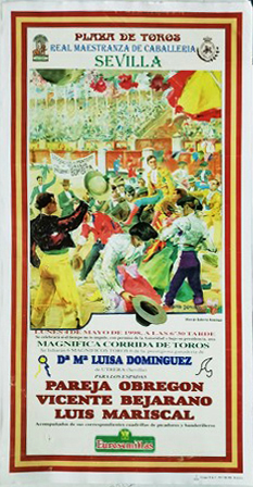 CARTEL DE TOROS. PLAZA DE TOROS DE SEVILLA 4 - 5 -1998