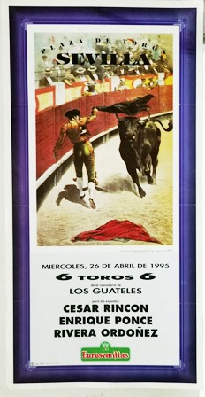 CARTEL DE TOROS. PLAZA DE TOROS DE SEVILLA 26 - 4 -1995