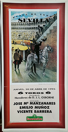 CARTEL DE TOROS. PLAZA DE TOROS DE SEVILLA 20 - 4 - 1995