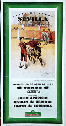 CARTEL DE TOROS. PLAZA DE TOROS DE SEVILLA 28 - 4 - 1995