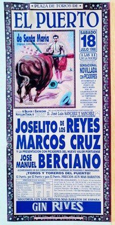 CARTEL - PLAZA DE TOROS EL PUERTO DE SANTA MARIA SABADO 18 JULIO 1998