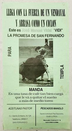 CARTEL LLEGA CON LA FUERZA DE UN VENDAVAL Y ARRASA COMO UN CICLON "VIDI" LA PROMESA DE SAN FERNANDO