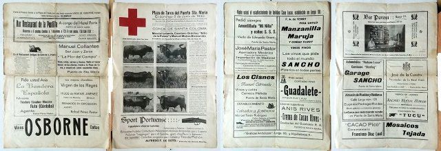PLAZA DE TOROS DE JEREZ DEL PUERTO DE SANTA MARIA GRANDIOSA CORRIDA AÑO 1930
