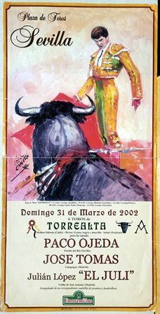 CARTEL PLAZA DE TOROS DE SEVILLA DOMINGO 31 MARZO 2002