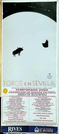 CARTEL TOROS EN SEVILLA PROMOCION DE NUEVOS VALORES TEMPORADA 2006