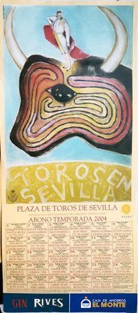 CARTEL DE TOROS EN SEVILLA 2004 DOMINGO 27 DE JUNIO NOVILLADA CON PICADORES