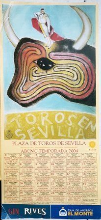 CARTEL DE PLAZA DE TOROS DE SEVILLA - ABONO TEMPORADA 2004