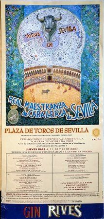 CARTEL DE PLAZA DE TOROS DE SEVILLA PROMOCION NUEVOS VALORES JULIO 2002