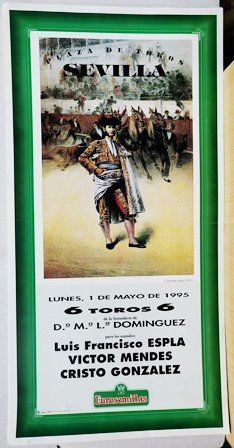 CARTEL PLAZA DE TOROS REAL MAESTRANZA DE CABALLERIA DE SEVILLA 1 MAYO 1995