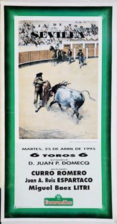 CARTEL PLAZA DE TOROS DE SEVILLA 25 DE ABRIL DE 1995