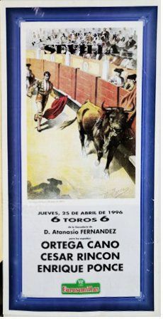 CARTEL PLAZA DE TOROS DE SEVILLA 25 DE ABRIL DE 1996