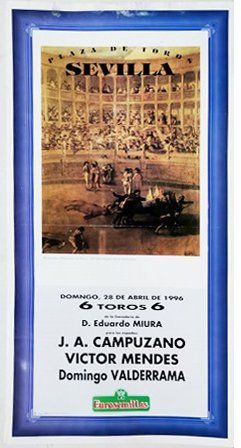 CARTEL PLAZA DE TOROS DE SEVILLA 28 DE ABRIL DE 1996
