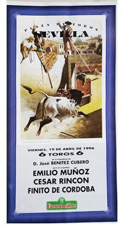 CARTEL PLAZA DE TOROS DE SEVILLA 19 DE ABRIL DE 1996