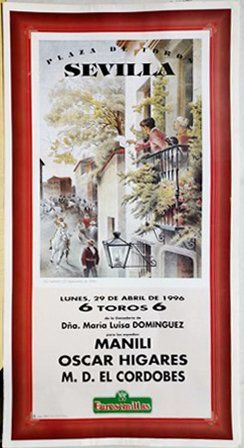 CARTEL PLAZA DE TOROS DE SEVILLA 29 DE ABRIL DE 1996