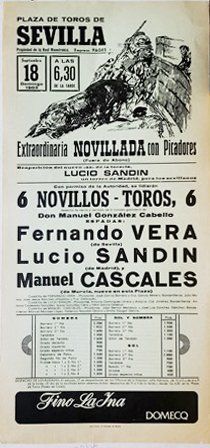 CARTEL PLAZA TOROS DE SEVILLA DOMINGO 18 DE SEPTIEMBRE DE 1983