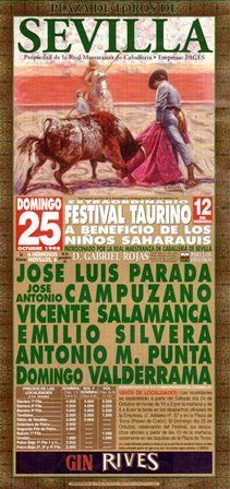 CARTEL PLAZA DE TOROS DE SEVILLA DOMINGO 25 DE OCTUBRE DE 1998