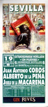 CARTEL PLAZA DE TOROS DE SEVILLA DOMINGO 19 DE JUNIO DE 1994