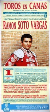 CARTEL PLAZA DE TOROS DE CAMAS DOMINGO 1 DE NOVIEMBRE DE 1992