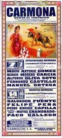 CARTEL PLAZA DE TOROS DE CARMONA 7 Y 14 DE SEPTIEMBRE DE 2003
