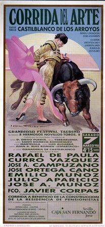 CARTEL PLAZA DE TOROS DE CASTILBLANCO DE LOS ARROYOS SABADO 7 MARZO 1998