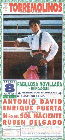 CARTEL PLAZA DE TOROS DE TORREMOLINOS SABADO 8 DE JULIO DE 1995