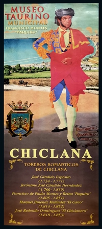CARTEL MUSEO TAURINO MUNICIPAL FRANCISCO MONTES "PAQUIRO" CHICLANA