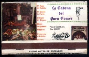 CAJA DE CERILLA LA TABERNA DEL BUEN COMER PEDIDO MINIMO 5€