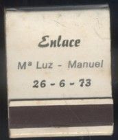 CAJA DE CERILLA ENLACE MARIA LUZ- MANUEL PEDIDO MINIMO 5€