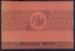 CAJA DE CERILLA HOTELES MELIA PEDIDO MINIMO 5€
