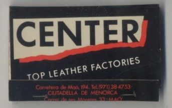 CAJA DE CERILLA CENTER TOP LEATHER  FACTORIES PEDIDO MINIMO 5€