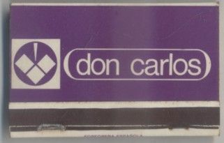 CAJA DE CERILLA DON CARLOS PEDIDO MINIMO 5€