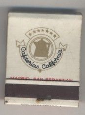CAJA DE CERILLA CAFETERIAS CALIFORNIA PEDIDO MINIMO 5€